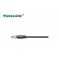 Соединитель кабельный VELLEDQ M8-M04T-2.0PVC/BK (вилка)