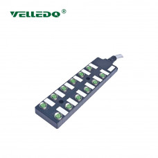 Распределительная коробка VELLEDQ M12-A3-12K4-3.0TL/GY